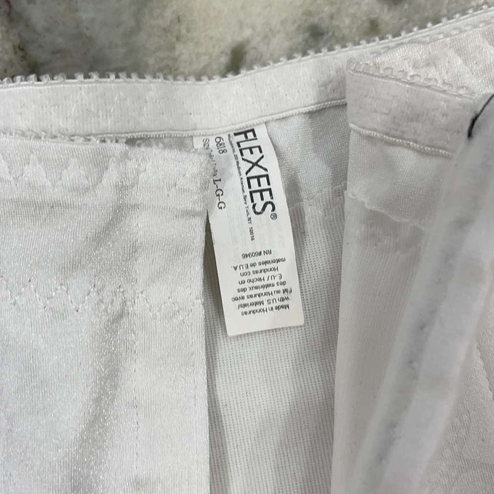 Flexees large shape wear high waist brief white with boning slenderizing corsett - Picture 2 of 6